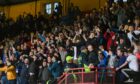 Caley Thistle fans celebrate the winner from Austin Samuels.
