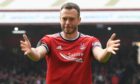 Andy Considine during his Aberdeen farewell. Image: SNS.