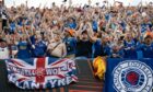 Rangers fans during the UEFA Europa League Final between Eintracht Frankfurt and Rangers at the Ramon Sanchez Pizjuan Stadium, on May 18, 2022.