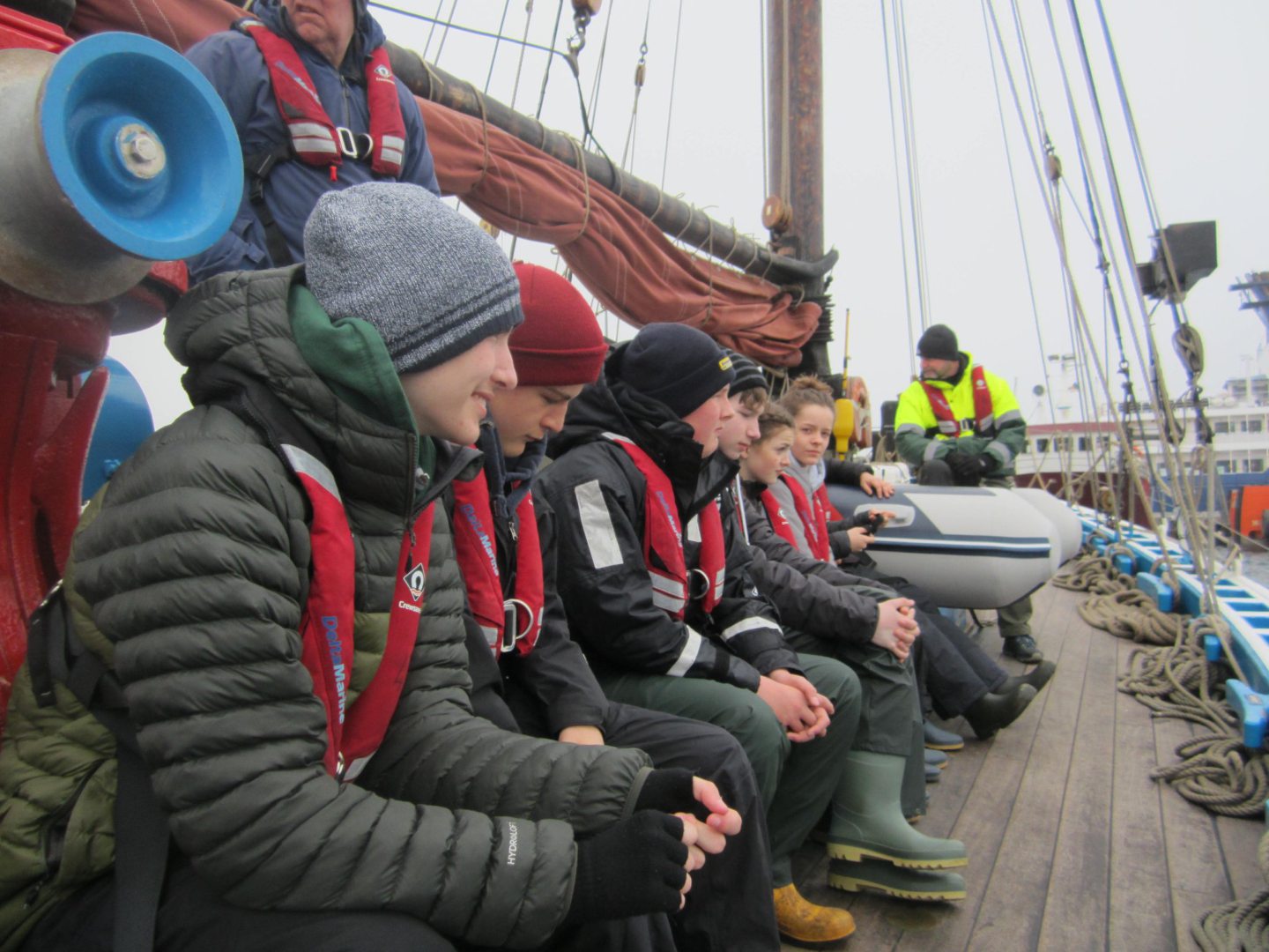 Swan sail training students from Westray Junior High