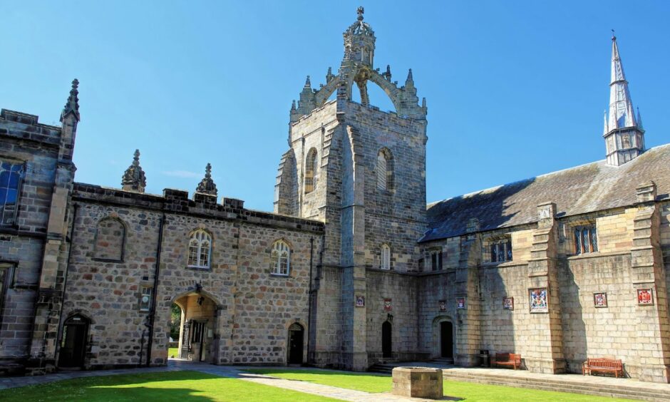 Exterior of Aberdeen University.