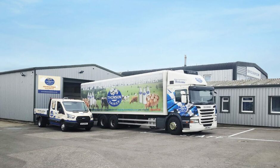 Thomson Dairies delivery van.