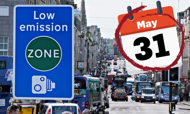 Aberdeen's low emission zone will officially start on May 31, 2022.