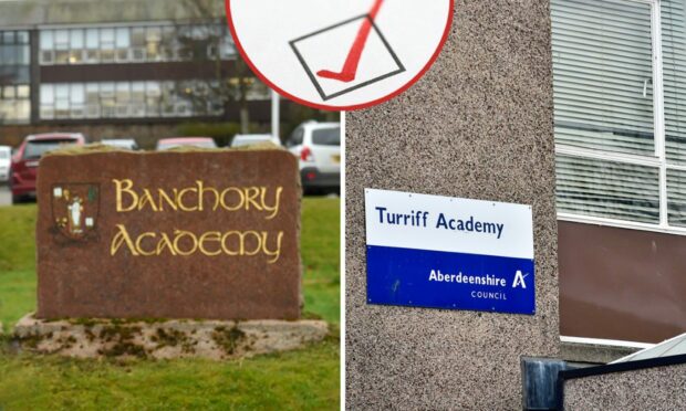 Banchory and Turriff academies had vastly different results in 2021.