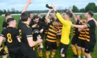 The aftermath of the Morrison Cup final between Stonehaven and Rothie Rovers. Pictures by Chris Sumner
