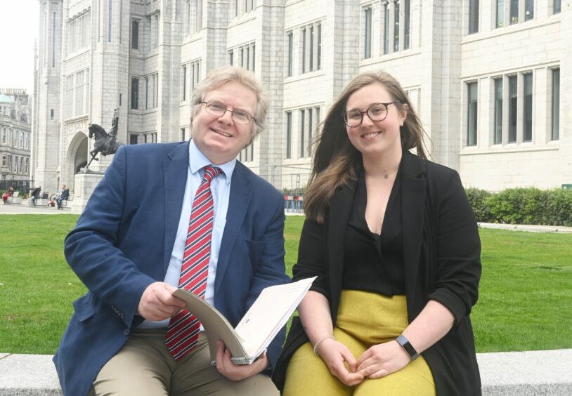 Councillor Ian Yuill with councillor Miranda Radley who is deputy leader of the SNP group. Picture by Chris Sumner.