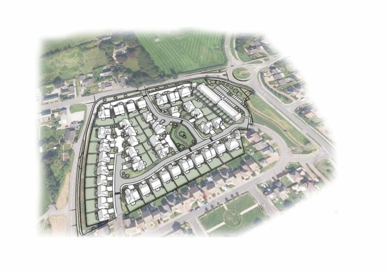 An artist's impression of the proposed new housing development at Westhill
