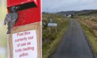 The postbox in Clashnessie has been taken out of service after a starling set up a nest in it  Picture: Peter Jolly/DCT Media Graphics