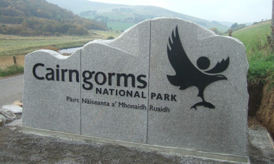 Cairngorm National Park sign