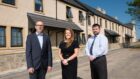 Osprey Housing chief executive Stacy Angus with Morlich Homes managing director John Main, and Moray Council head of housing, Edward Thomas.