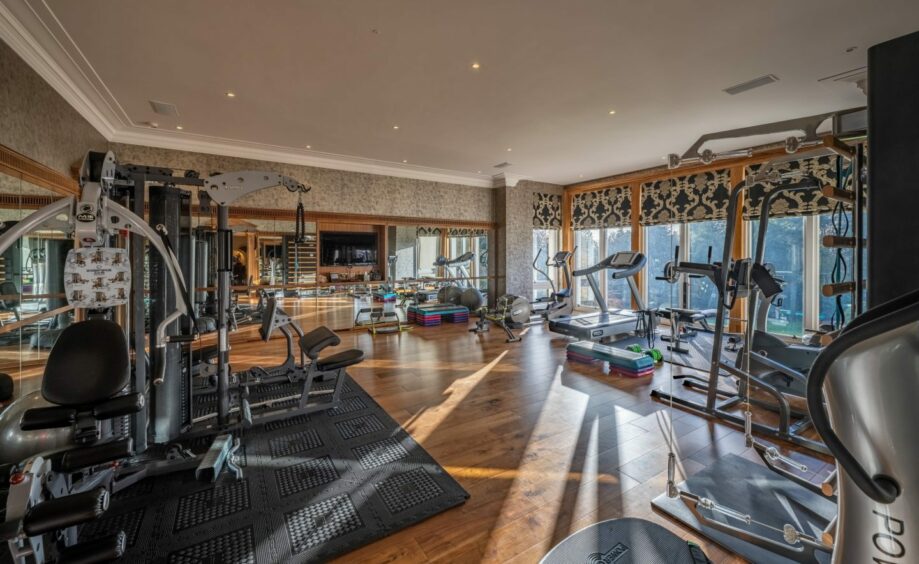 Stewart Milne's home also features an extensive gym