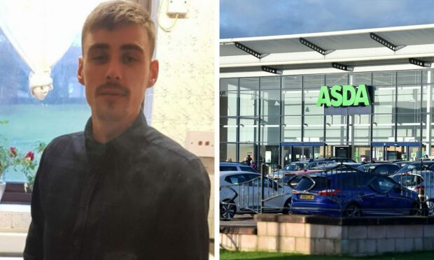 Darren Davidson placed his facemask on the head of an Asda security guard.