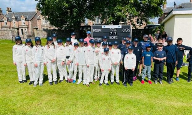 Dornoch Cricket Club at a match against Northern Counties in May 2022.