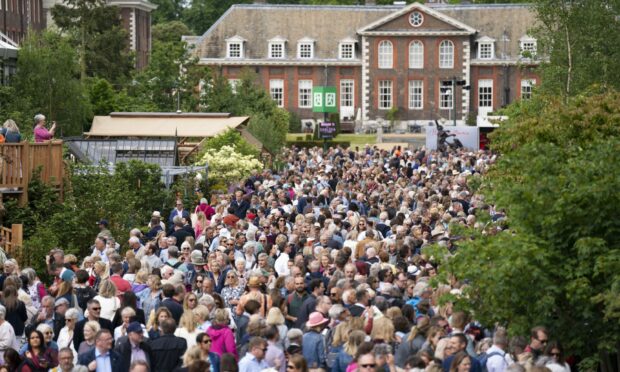 Crowds of visitors during this year's RHS Chelsea Flower Show at the Royal Hospital Chelsea, London.