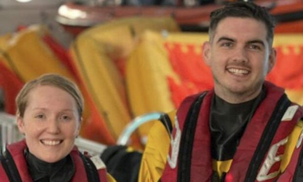 Rhona Poole and Euan Smillie from North Kessock. Picture supplied by RNLI North Kessock.