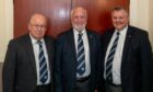 From left to right: Rod Houston, George Manson and John Campbell at the Highland League's AGM in Keith