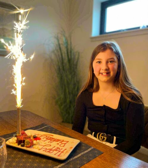 Olivia celebrating her 11th birthday this year.