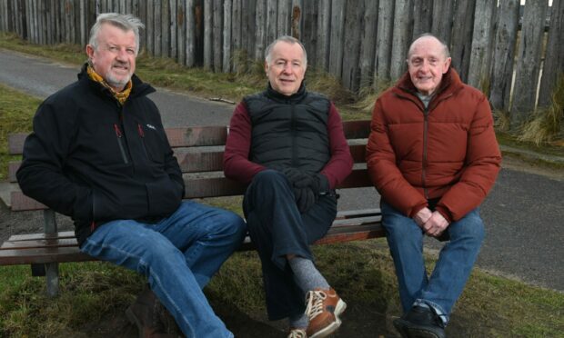 Huntington's Disease campaigners in Moray Jock Anderson, Brian Watt, Jock Savage. Photo: Jason Hedges/DCT Media