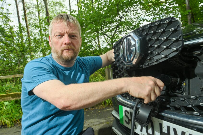 Andrew Petrie had to deal with three broken highland EV chargers