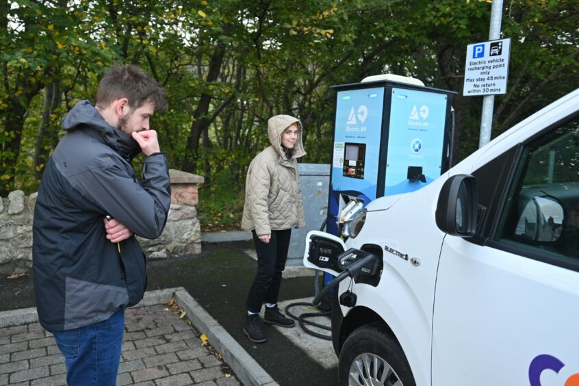 Electric road trip had trouble with highland EV chargers