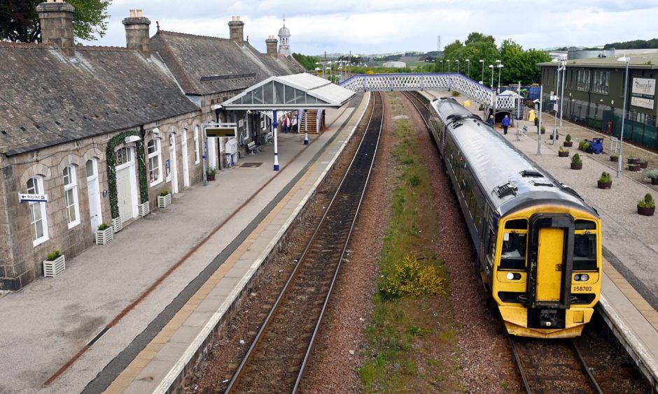 Inverurie railway station, which will see a drop in trains passing through with ScotRail's new timetable.
