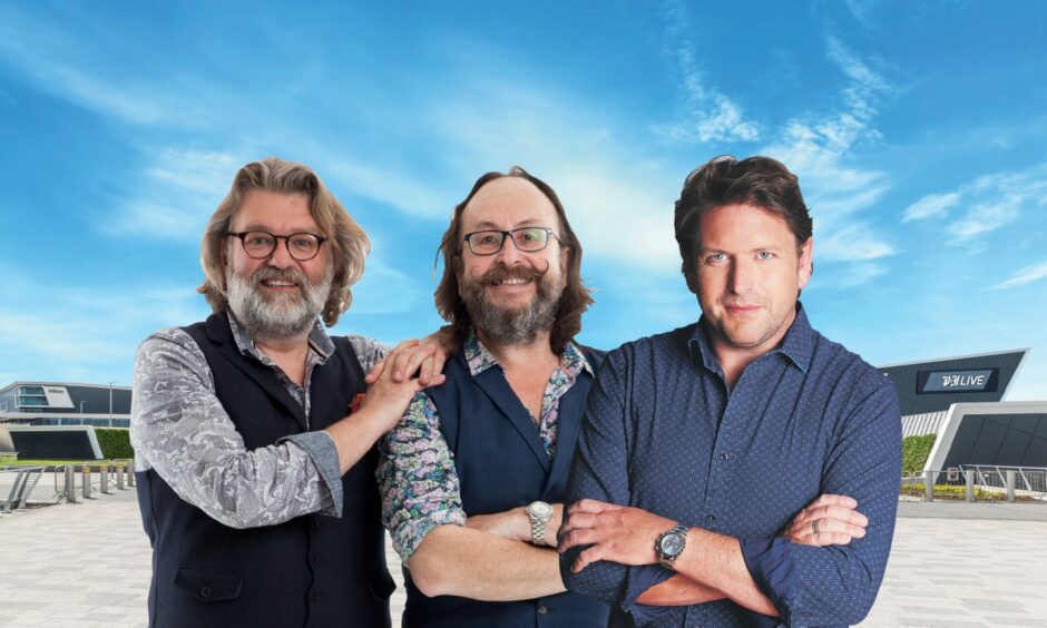 Si King from The Hairy Bikers and James  Martin are the celebrity chefs.