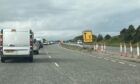 Roadworks on A90 Aberdeen to Ellon road. Between B&Q and old AECC. Supplied by Craig Walker.
