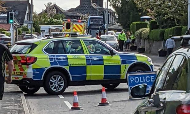 Police were called to the scene after a car collided with a child on North Deeside Road, Peterculter.