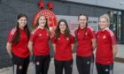 Aberdeen FC put their first-ever women players, pictured, on semi-professional contracts at the end of last season. Image: Aberdeen FC.