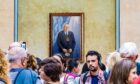 This image shows how the painting of Mr Crockett would look hanging in place of the Mona Lisa in The Louvre. Picture supplied by Shutterstock/DCT Design Team.