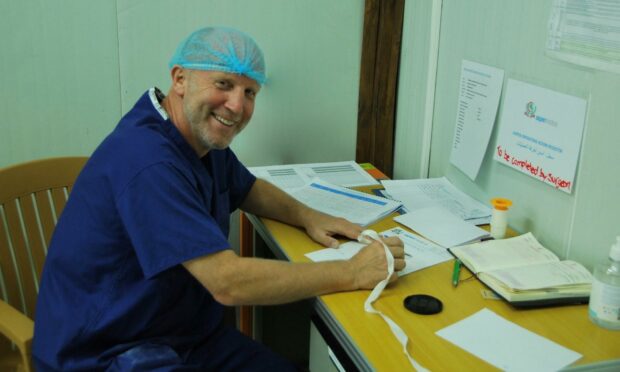 Andy Kent, an orthopaedic surgeon at Raigmore Hospital, pictured in Mosul, northern Iraq, in 2017. Photo: FCDO.