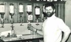Danny Stoddart was at home serving behind the bar.