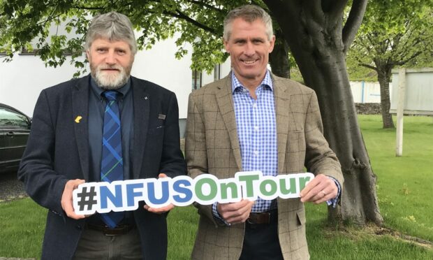 NFU Scotland president Martin Kennedy, left, and the union's head of policy Jonnie Hall.