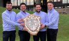 Newmachar Golf Club's Maitland Shield 2022-winning team. From left, Adam Giles, Jamie Wilson, Martin Lawrence and Ryan Strachan. Image: Alan Brown