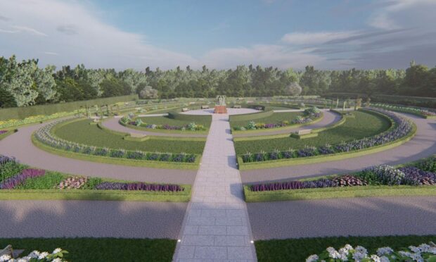 An artist's impression of the re-design of the North-Sea Memorial Garden based in Hazlehead Park.