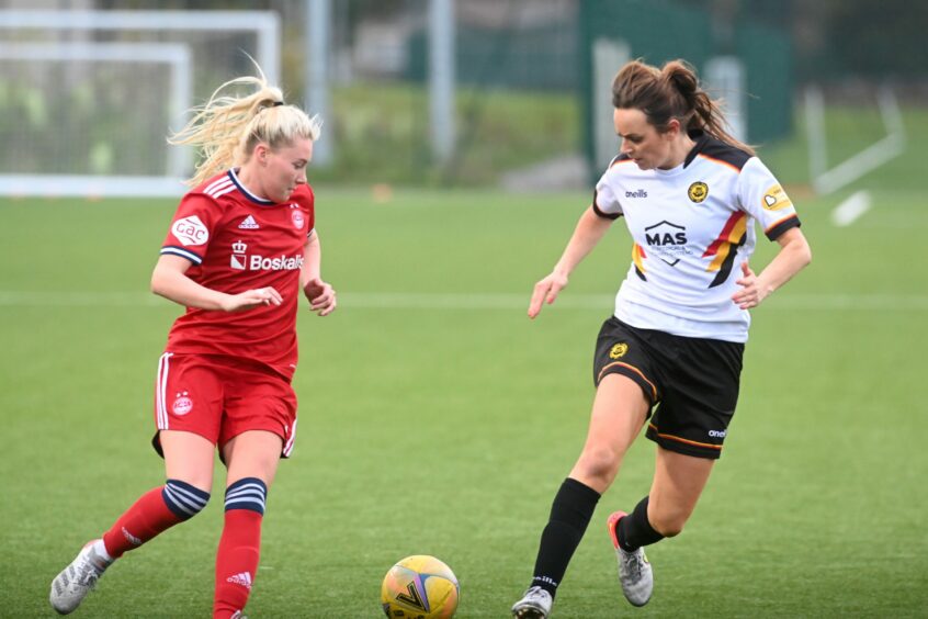 Francesca Ogilvie on the attack for Aberdeen