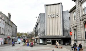 Marks & Spencer on St Nicholas Street, Aberdeen, pictured during a Covid lockdown.
