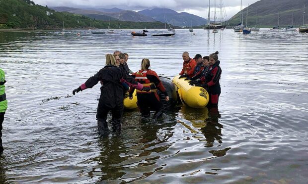 Training under way in Ullapool.