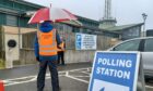 Polling at the Pickaquoy Centre for the 2022 Orkney Council Elections