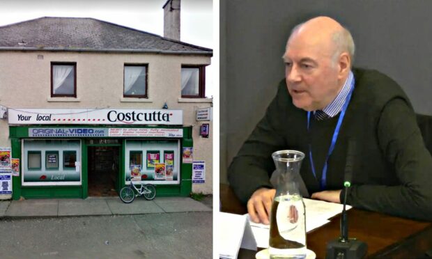 Peter Worsfold and his former Costcutter convenience store in Muirtown, Inverness.