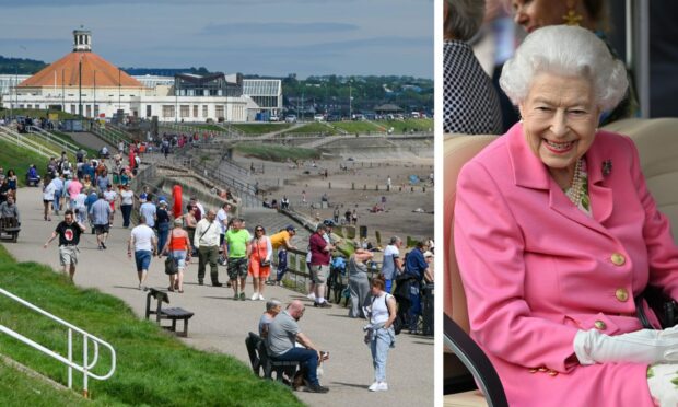 Collage of Queen and Aberdeen beach.