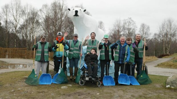 Conservation staff at Highland Wildlife Park. Picture: RZSS.