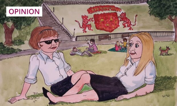 UTG was once a great spot for lunch break sunbathing (Illustration: Helen Hepburn)