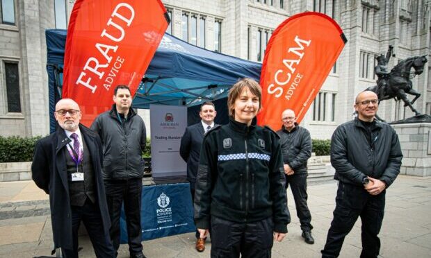 Inspector Claire Smith, lead for Partnerships, Preventions and Interventions with members of Crime Reduction, Trading Standards, the Cyber-Enabled Crime Team.