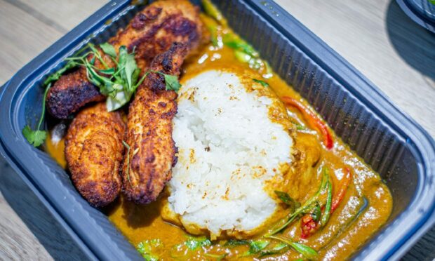 Food to make the mouth water: The chicken katsu curry hit the right spot. Photo by Wullie Marr