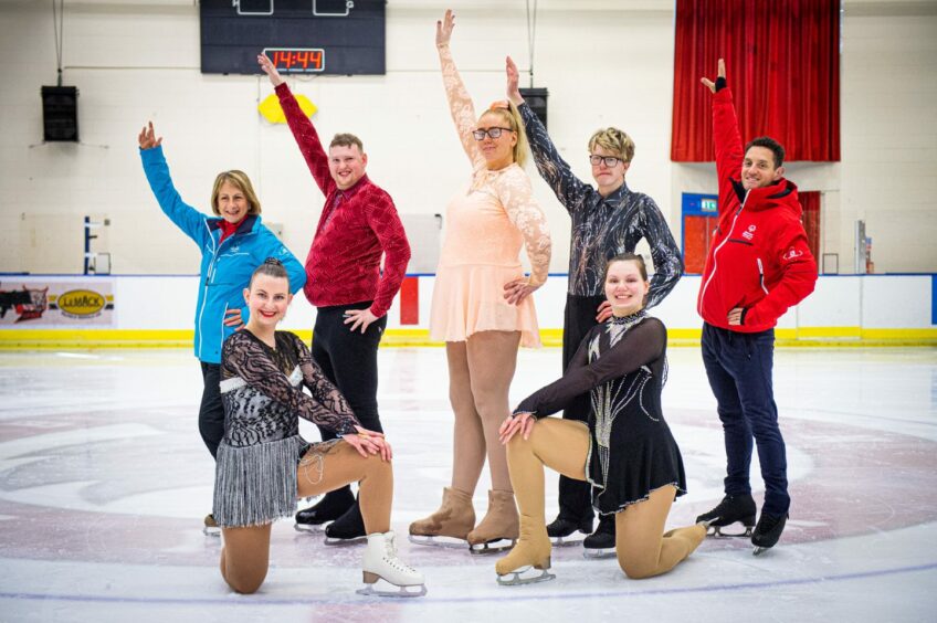 The figure-skating team at the Linx Arena