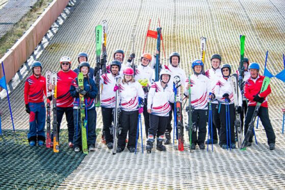 The Special Olympics GB Winter Games team at the Snowsports Centre at Garthdee. Pictures by Wullie Marr