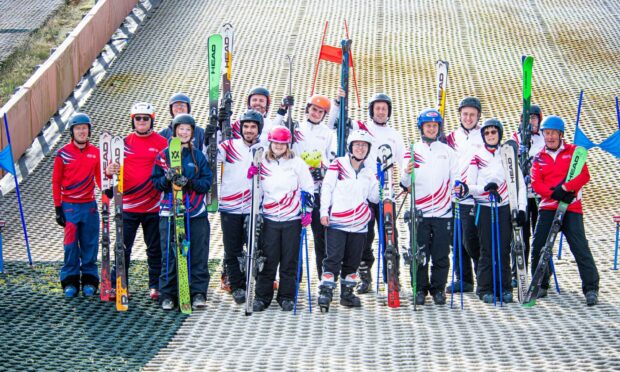 The Special Olympics GB Winter Games team at the Snowsports Centre at Garthdee. Pictures by Wullie Marr