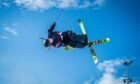 Winter Olympian Kirsty Muir takes flight at Adventure Aberdeen Snowsports. Picture by Wullie Marr