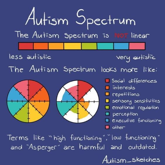 An illustration of the autism spectrum